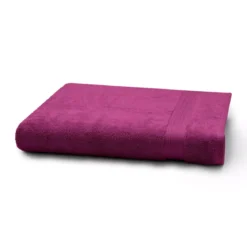 Drap de bain pur coton 550 g/m² uni violet Elea raisin