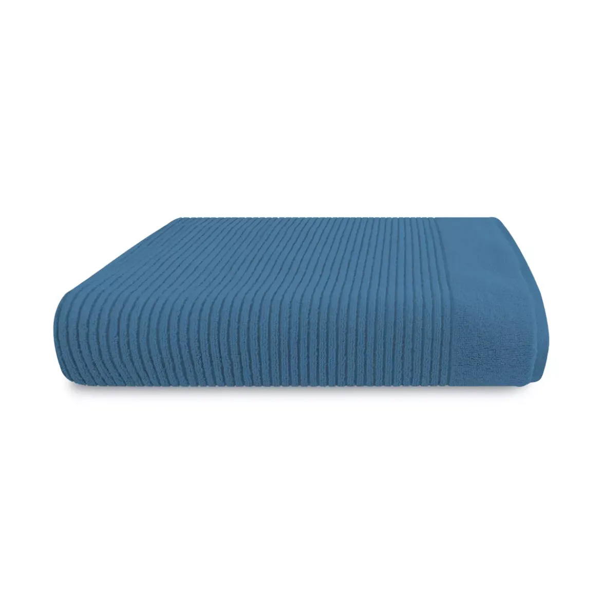 Drap de douche pur coton 575 g/m² uni bleu Vitae denim