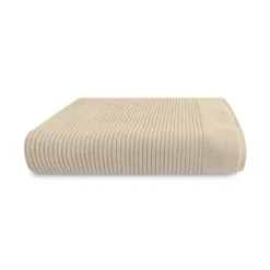 Drap de douche pur coton 575 g/m² uni beige Vitae stone