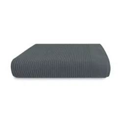 Drap de douche pur coton 575 g/m² uni anthracite Vitae titane