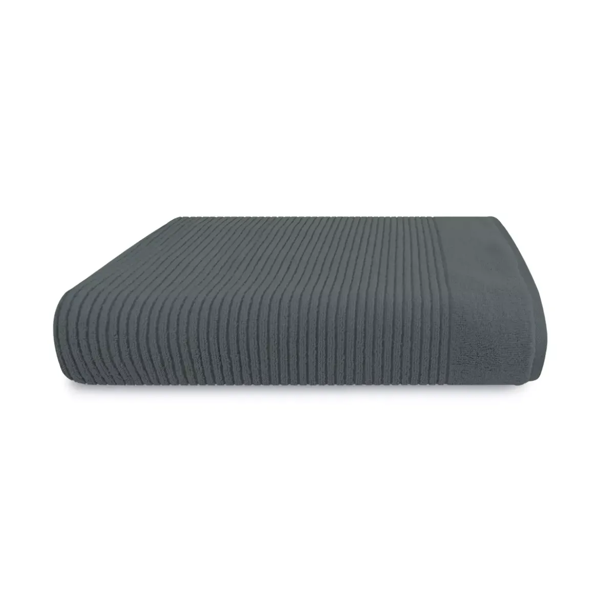Drap de douche pur coton 575 g/m² uni anthracite Vitae titane