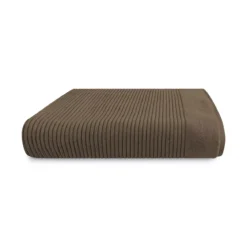 Drap de douche pur coton 575 g/m² uni brun marron Vitae chocolat