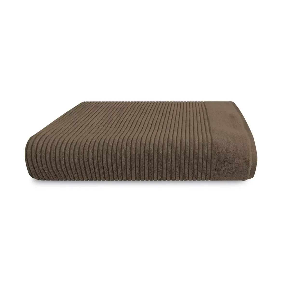Drap de douche pur coton 575 g/m² uni brun marron Vitae chocolat