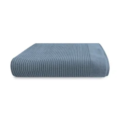 Drap de douche pur coton 575 g/m² uni bleu Vitae givre