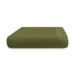 Drap de douche pur coton 575 g/m² uni vert Vitae mousse
