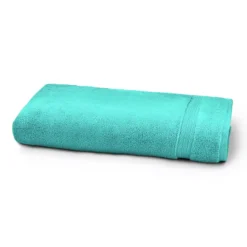 Drap de douche pur coton 550 g/m² uni bleu Elea curacao