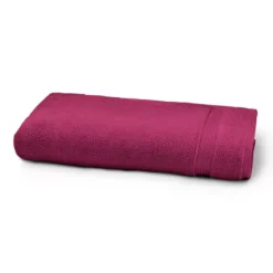 Drap de douche pur coton 550 g/m² uni rose Elea fuchsia