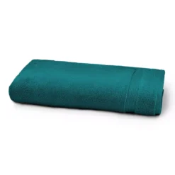 Drap de douche pur coton 550 g/m² uni vert Elea emeraude
