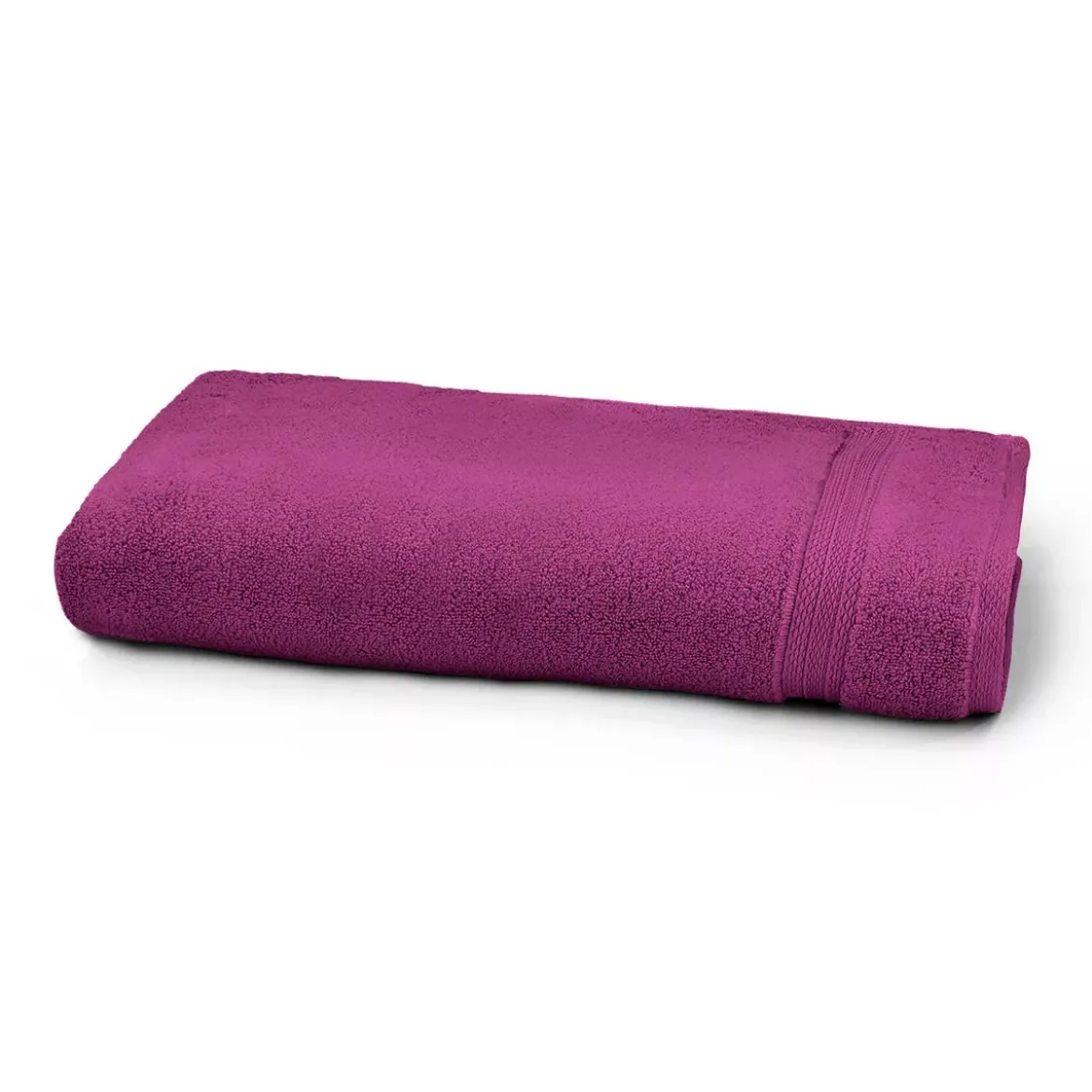 Drap de douche pur coton 550 g/m² uni violet Elea raisin