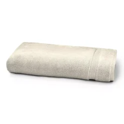 Drap de douche pur coton 550 g/m² uni ivoire Elea ivoire