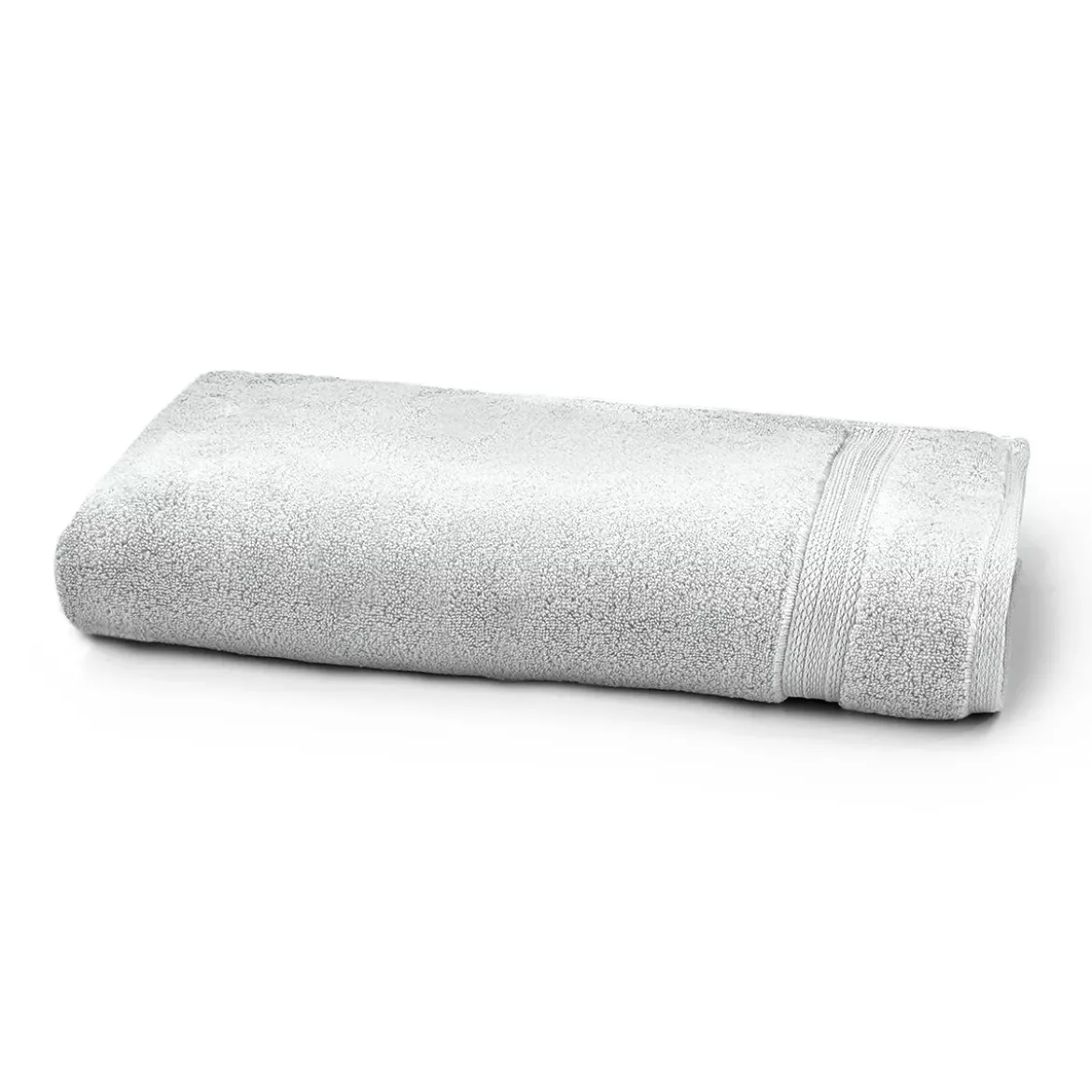 Drap de douche pur coton 550 g/m² uni gris Elea nuage