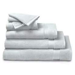 Drap de douche pur coton 550 g/m² uni gris Elea nuage