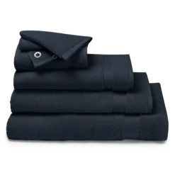 Drap de douche pur coton 550 g/m² uni marine Elea navy