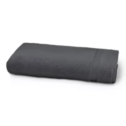 Drap de douche pur coton 550 g/m² uni anthracite Elea carbone