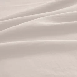 Drap housse b30 gaze de coton lavé uni blanc Malia neige