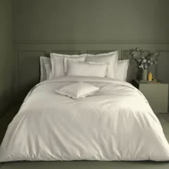 Drap housse b30 percale de coton uni ecru La percale francaise blanc casse