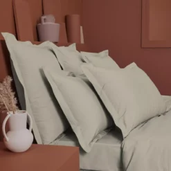 Drap housse b30 percale de coton uni beige La percale francaise lin