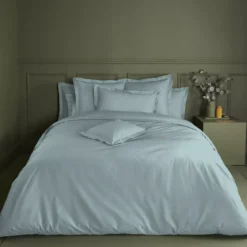 Drap housse b30 percale de coton uni bleu La percale francaise bleu aqua