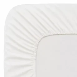 Drap housse b35 pur lin lavé 165 g/m² uni blanc Le lin lave blanc