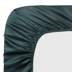 Drap housse b40 satin de coton 115 g/m² uni canard Ava uni vert anglais