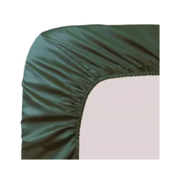 Drap housse b30 satin de coton uni vert Ava uni sauge