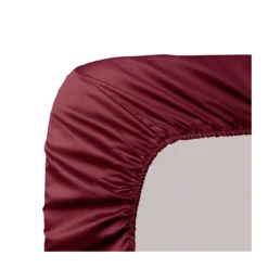 Drap housse b30 satin de coton uni rouge Ava uni dahlia