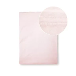 Drap plat percale de coton uni rose Olana petale