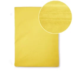 Drap plat percale de coton uni jaune La percale mimosa