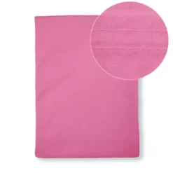 Drap plat percale de coton uni rose La percale rose bonbon