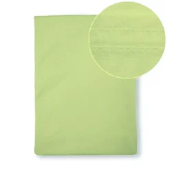 Drap plat percale de coton uni vert La percale vert amande