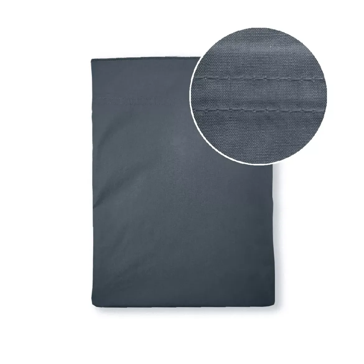 Drap plat percale de coton uni bleu La percale francaise bleu