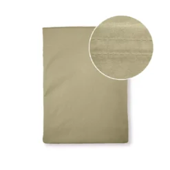 Drap plat percale de coton uni beige La percale francaise champagne