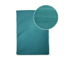 Drap plat percale de coton uni vert La percale francaise emeraude