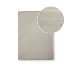 Drap plat percale de coton uni beige La percale francaise lin