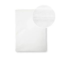 Drap plat percale de coton uni blanc La percale francaise neige