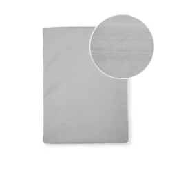 Drap plat percale de coton uni gris La percale francaise platine