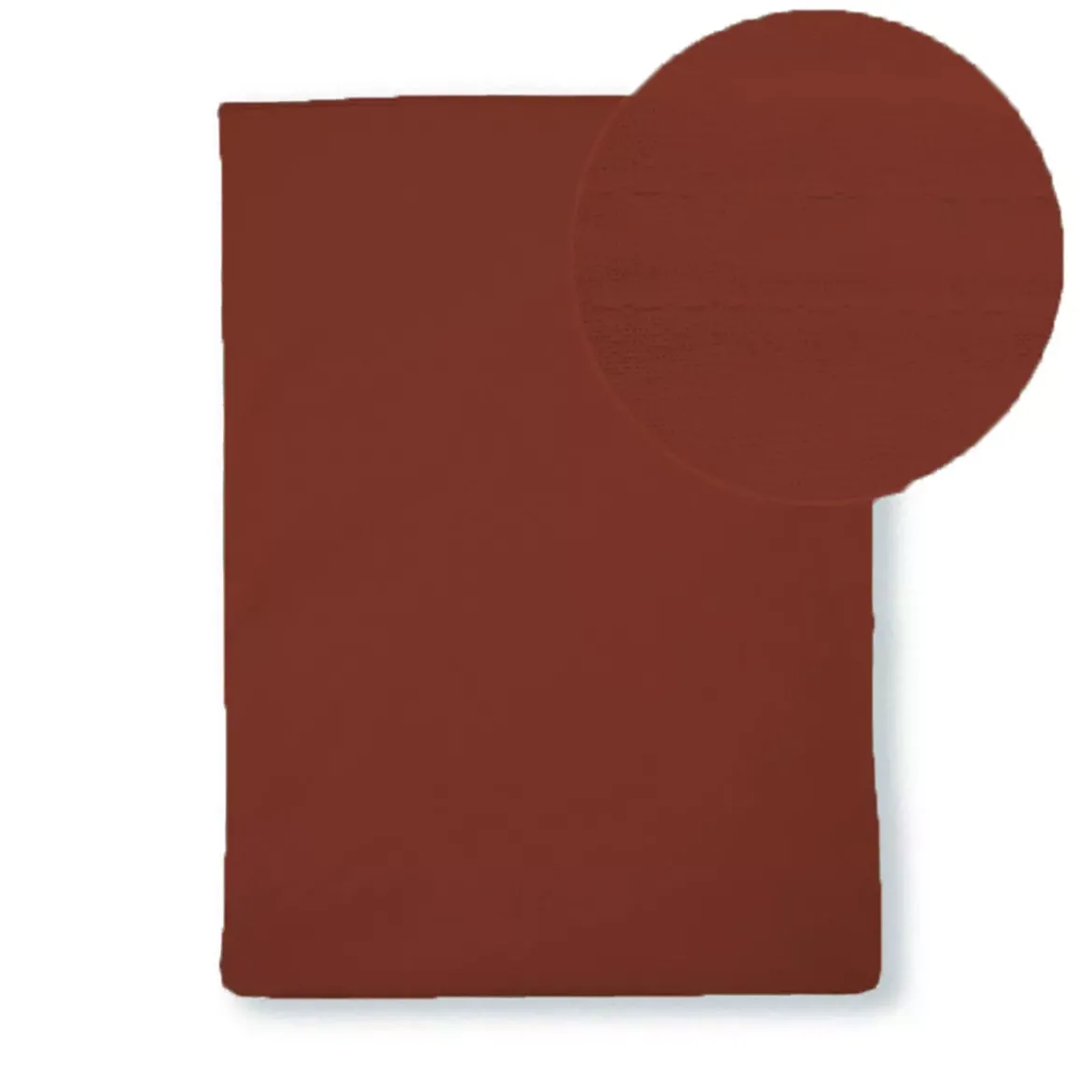 Drap plat percale de coton uni rouge La percale francaise grenat