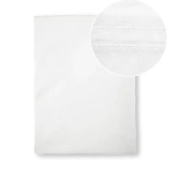 Drap plat percale de coton uni blanc Giulia blanc