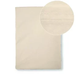 Drap plat percale de coton uni ivoire Giulia ivoire
