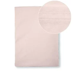 Drap plat percale de coton uni rose Giulia petale