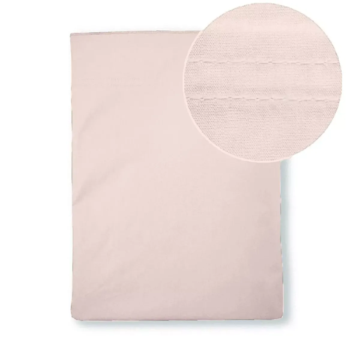 Drap plat percale de coton uni rose Giulia petale