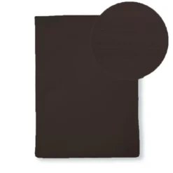 Drap plat percale de coton uni chocolat Giulia chocolat