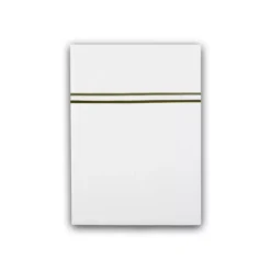 Drap plat satin de coton jeu d'unis blanc vert Palais chic bronze