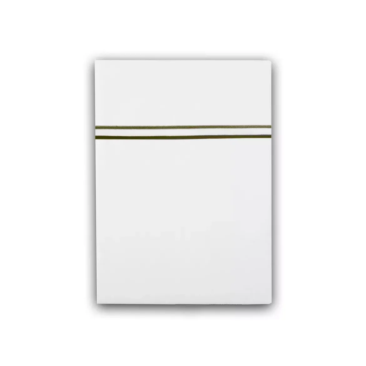 Drap plat satin de coton jeu d'unis blanc vert Palais chic bronze