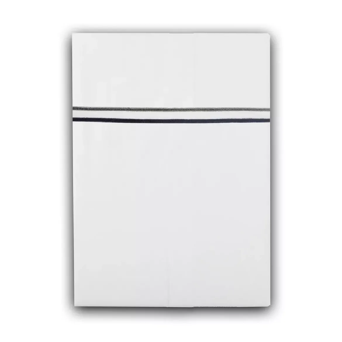 Drap plat satin de coton jeu d'unis blanc Palais chic gris