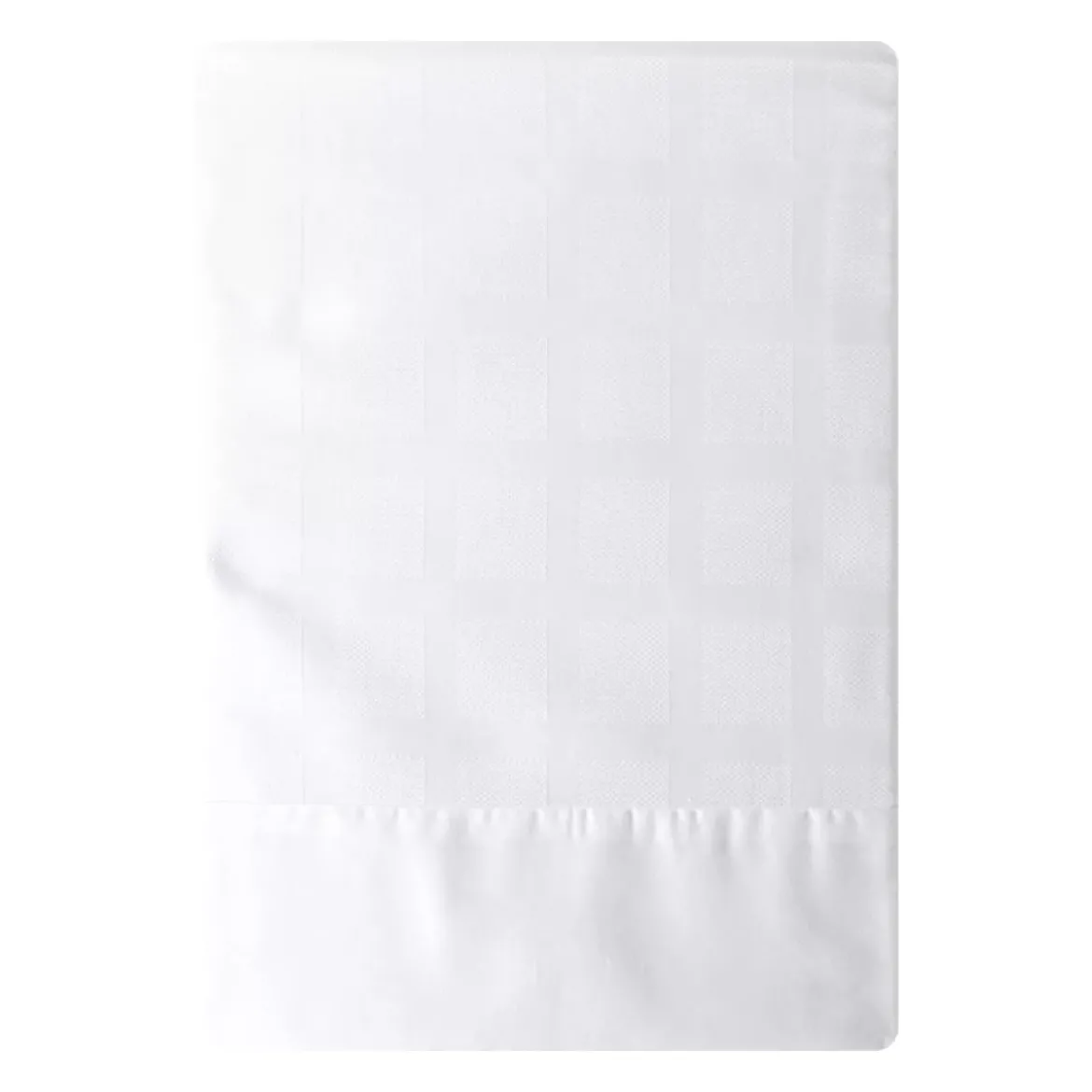 Drap plat satin de coton motif jacquard blanc Allegria neige