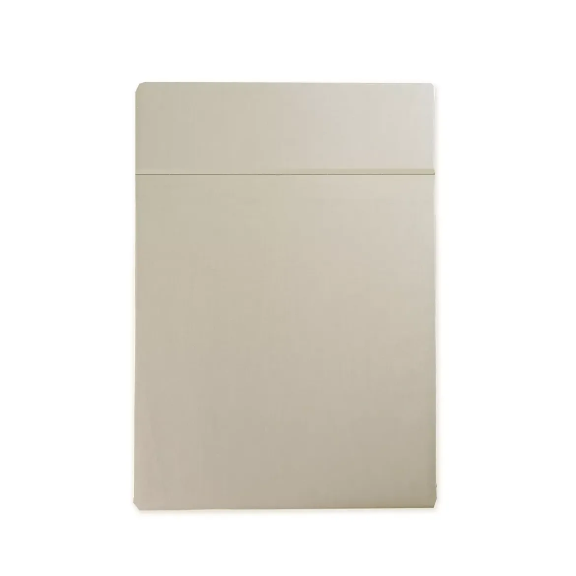 Drap plat satin de coton uni beige Ava uni lin