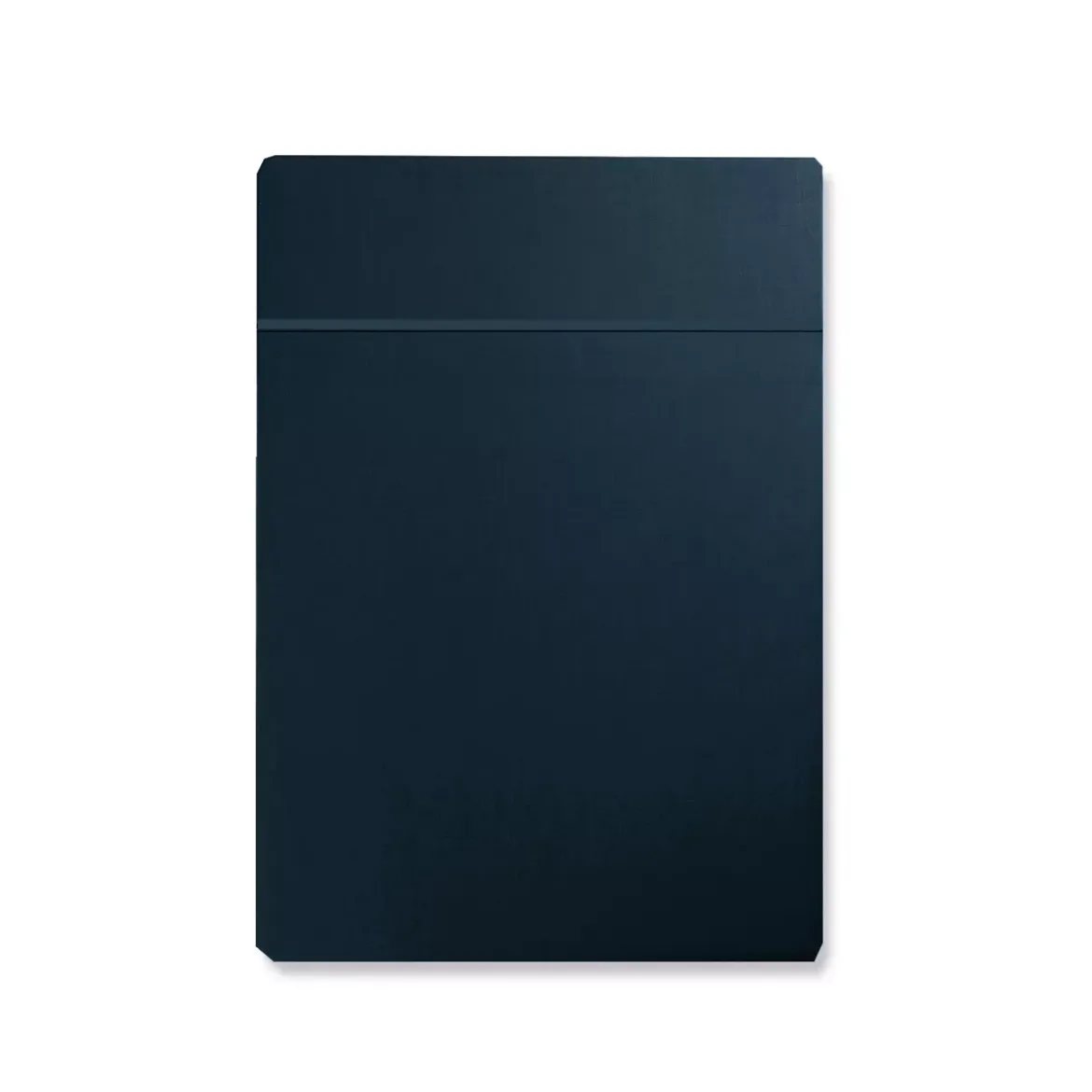 Drap plat satin de coton uni bleu Ava uni bleu nuit