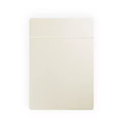 Drap plat satin de coton uni ivoire Ava uni angora