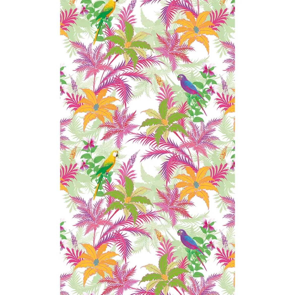 Fouta pur coton 350 g/m² imprimé rose vert Paradisio rosa